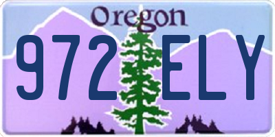 OR license plate 972ELY
