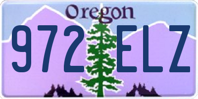 OR license plate 972ELZ