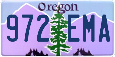 OR license plate 972EMA