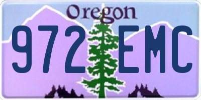 OR license plate 972EMC