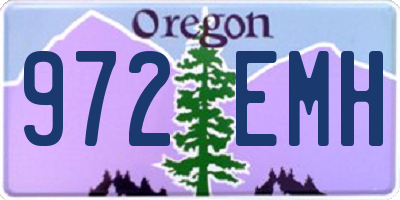 OR license plate 972EMH