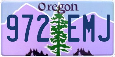 OR license plate 972EMJ