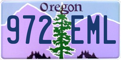 OR license plate 972EML