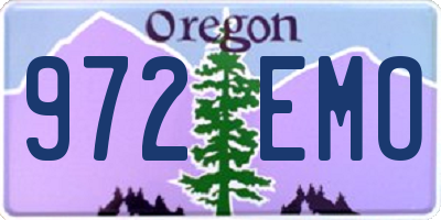 OR license plate 972EMO