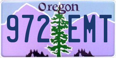 OR license plate 972EMT