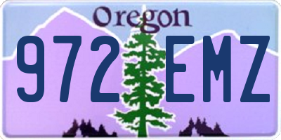 OR license plate 972EMZ