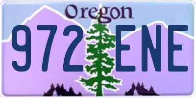 OR license plate 972ENE