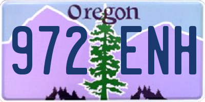 OR license plate 972ENH