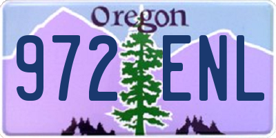 OR license plate 972ENL