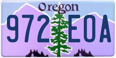 OR license plate 972EOA
