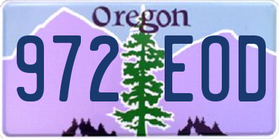 OR license plate 972EOD