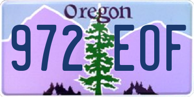 OR license plate 972EOF