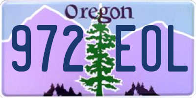 OR license plate 972EOL