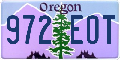 OR license plate 972EOT