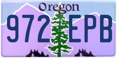 OR license plate 972EPB