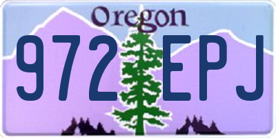 OR license plate 972EPJ
