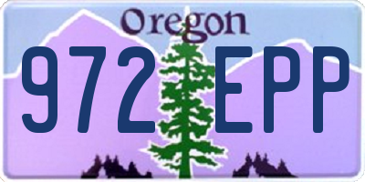 OR license plate 972EPP
