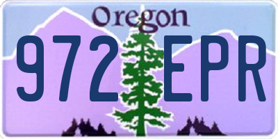 OR license plate 972EPR