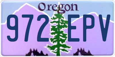 OR license plate 972EPV