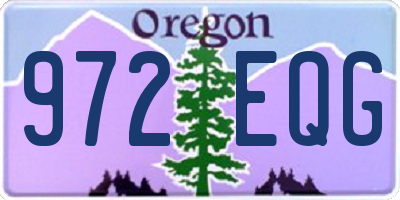 OR license plate 972EQG