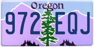 OR license plate 972EQJ