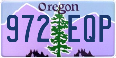 OR license plate 972EQP