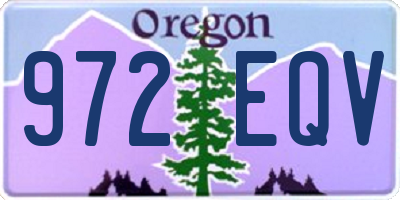 OR license plate 972EQV