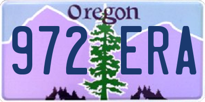 OR license plate 972ERA