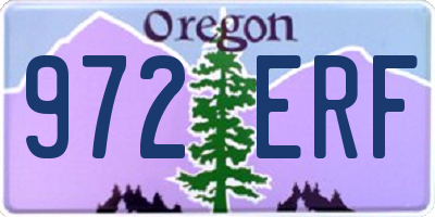 OR license plate 972ERF