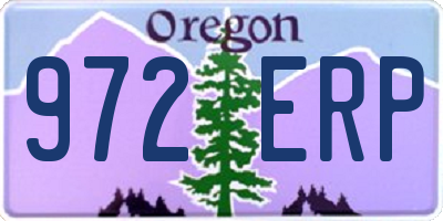 OR license plate 972ERP