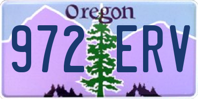 OR license plate 972ERV