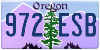 OR license plate 972ESB