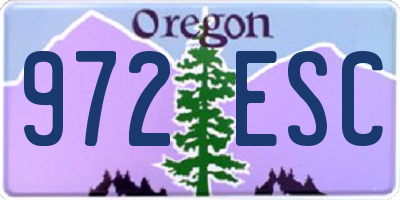 OR license plate 972ESC
