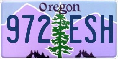 OR license plate 972ESH