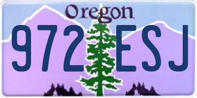 OR license plate 972ESJ