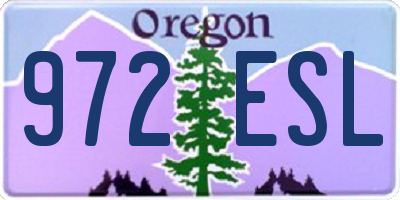 OR license plate 972ESL