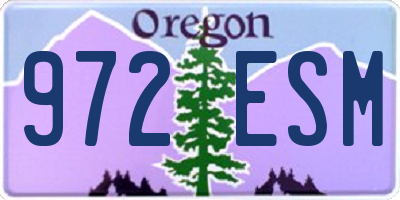 OR license plate 972ESM