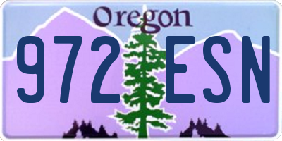 OR license plate 972ESN