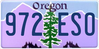 OR license plate 972ESO