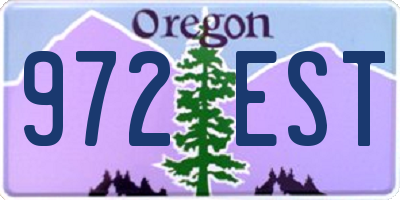 OR license plate 972EST