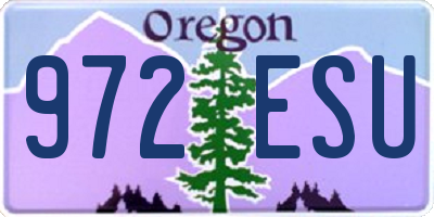 OR license plate 972ESU
