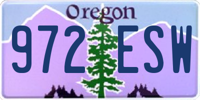 OR license plate 972ESW