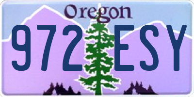 OR license plate 972ESY