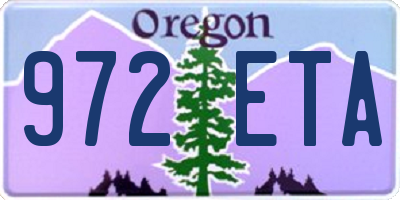 OR license plate 972ETA