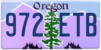 OR license plate 972ETB