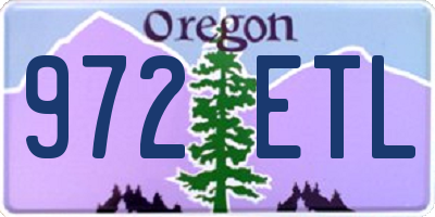 OR license plate 972ETL