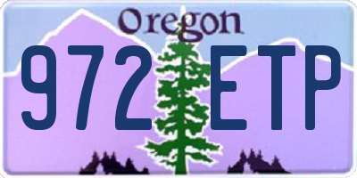 OR license plate 972ETP