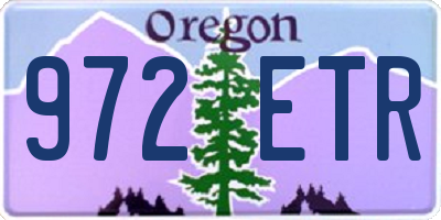 OR license plate 972ETR