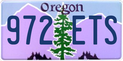 OR license plate 972ETS