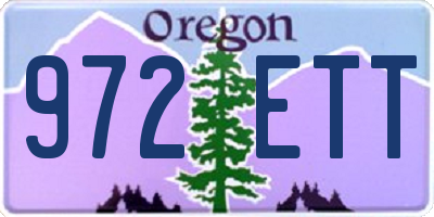 OR license plate 972ETT